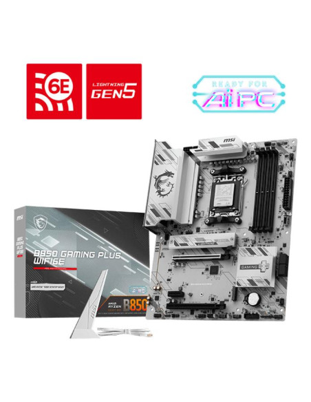 Mainboard, MSI, AMD B850, SAM5, ATX, Memory DDR5, Memory slots 4, B850GAMINGPLUSWIFI6E