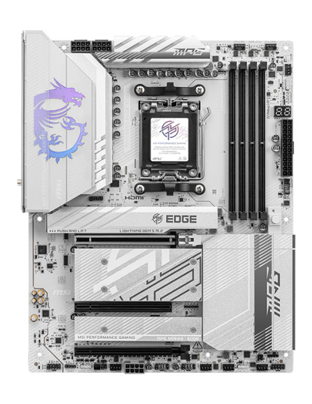 Mainboard, MSI, AMD B850, SAM5, ATX, Memory DDR5, Memory slots 4, 3xPCI-Express 16x, 4xM.2, 1xHDMI, 1xAudio-In, 1xAudio-Out, 4x