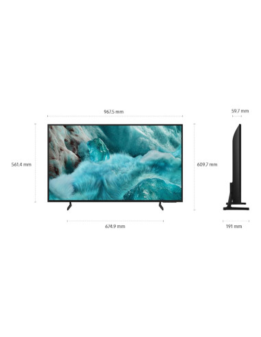TV Set, SAMSUNG, 43 ", 4K Ultra HD, 3840 x 2160 pixels, Flat, 16:9, QLED, QE43Q7F4AUXXH