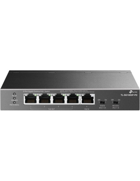 Switch, TP-LINK, TL-SG1005P-PD, Desktop/pedestal, 5x10Base-T / 100Base-TX / 1000Base-T, PoE+ ports 5, TL-SG1005P-PD