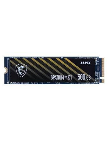 SSD, MSI, SPATIUM M371, 500GB, M.2, PCIE, NVMe, 3D NAND, Write speed 1150 MBytes/sec, Read speed 2200 MBytes/sec, 2.15mm, TBW 1