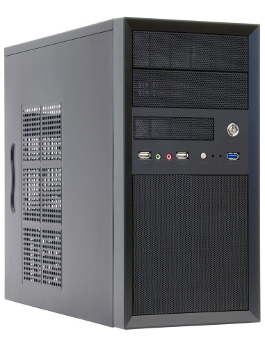 Case, CHIEFTEC, micro ATX, Black, Mini Tower, PC, Chieftec CT-01B-OP, CT-01B-OP