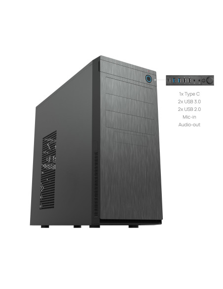 Case, CHIEFTEC, HC-10B-OP, MidiTower, Not included, ATX, MicroATX, MiniITX, Colour Black, HC-10B-OP