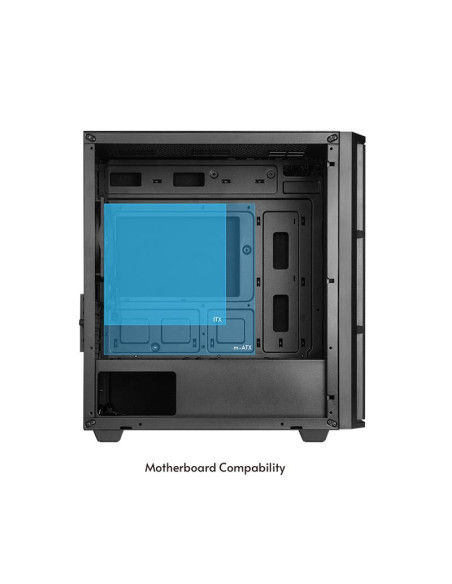 Case, CHIEFTEC, Pro mini, MidiTower, MicroATX, MiniITX, Colour Black, AZ-01B-OP