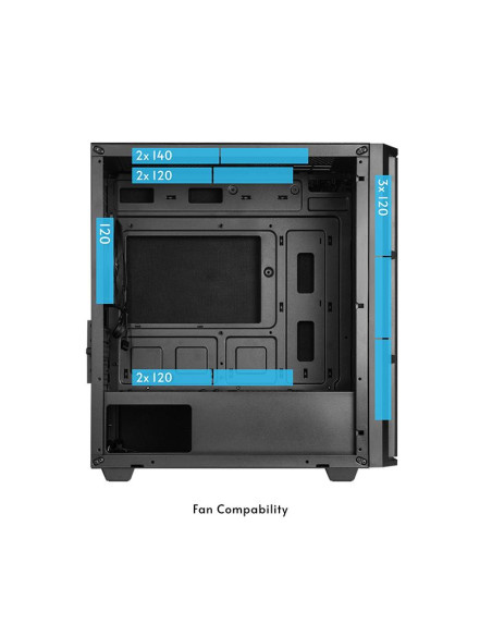 Case, CHIEFTEC, Pro mini, MidiTower, MicroATX, MiniITX, Colour Black, AZ-01B-OP