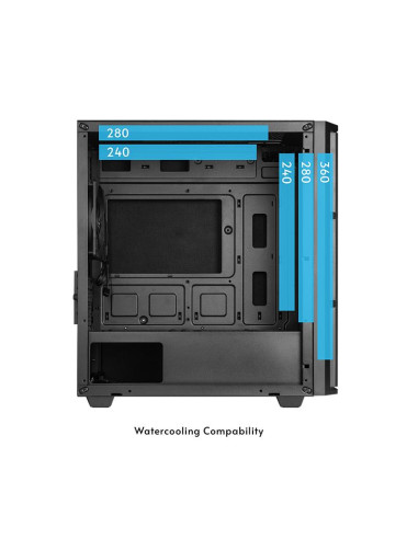 Case, CHIEFTEC, Pro mini, MidiTower, MicroATX, MiniITX, Colour Black, AZ-01B-OP