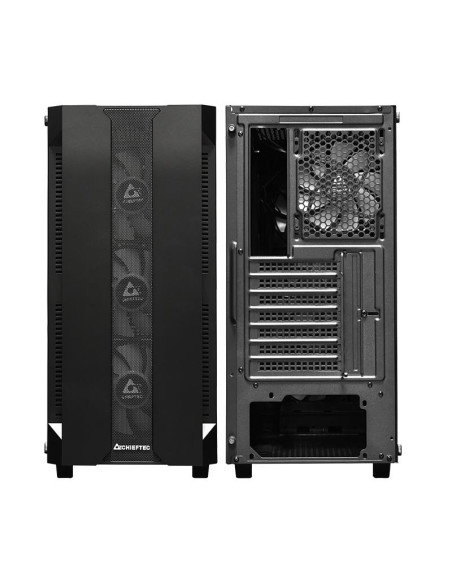 Case, CHIEFTEC, HUNTER, MidiTower, Not included, ATX, MiniITX, Colour Black, GS-01B-OP