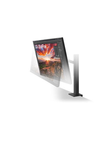 LCD Monitor, LG, 31.5", Panel IPS, 3840x2160, 16:9, 60Hz, 5 ms, Speakers, Swivel, Pivot, Height adjustable, Tilt, Colour Black,