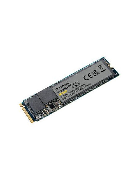 SSD, INTENSO, MI500, 500GB, M.2, NVMe, 3D NAND, Write speed 4000 MBytes/sec, Read speed 5300 MBytes/sec, 4mm, TBW 300 TB, MTBF 