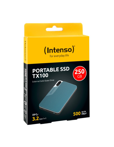 External SSD, INTENSO, TX100, 250GB, USB-C, 3826440