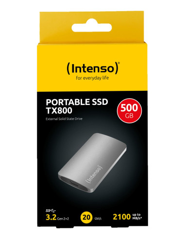 External SSD, INTENSO, TX800, 500GB, USB-C, 3828450