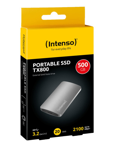 External SSD, INTENSO, TX800, 500GB, USB-C, 3828450