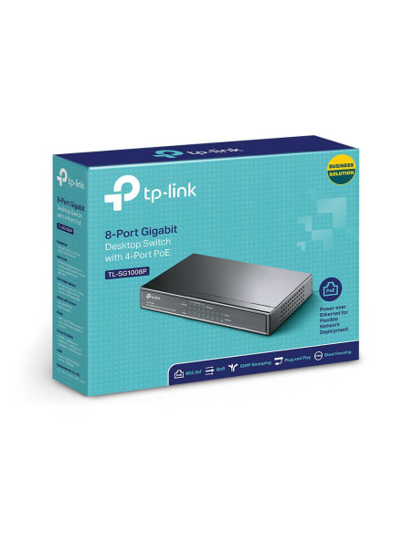 Switch, TP-LINK, 8x10Base-T / 100Base-TX / 1000Base-T, TL-SG1008P