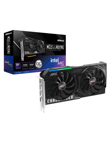 Graphics Card, ASROCK, Intel Arc A580, 12 GB, GDDR6, 192 bit, PCIE 4.0 8x, GPU 2740 MHz, Dual Slot Fansink, 1xHDMI, 3xDisplayPo