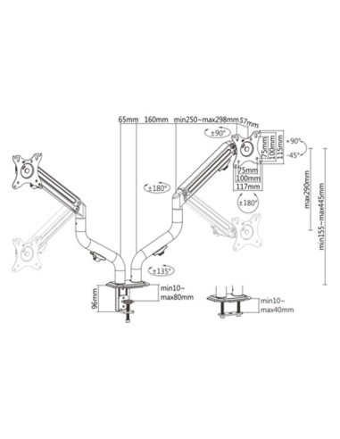 DISPLAY ACC MOUNTING ARM/17-32" MA-DA2-02 GEMBIRD