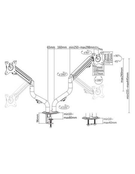 DISPLAY ACC MOUNTING ARM/17-32" MA-DA2-02 GEMBIRD