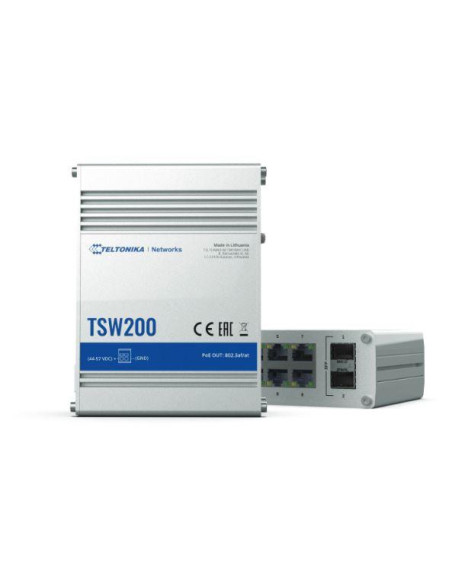 Switch, TELTONIKA, TSW200, PoE ports 8, 240 Watts, TSW200