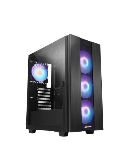 Case, CHIEFTEC, HUNTER 2, MidiTower, Not included, ATX, MicroATX, MiniITX, Colour Black, GS-02B-OP