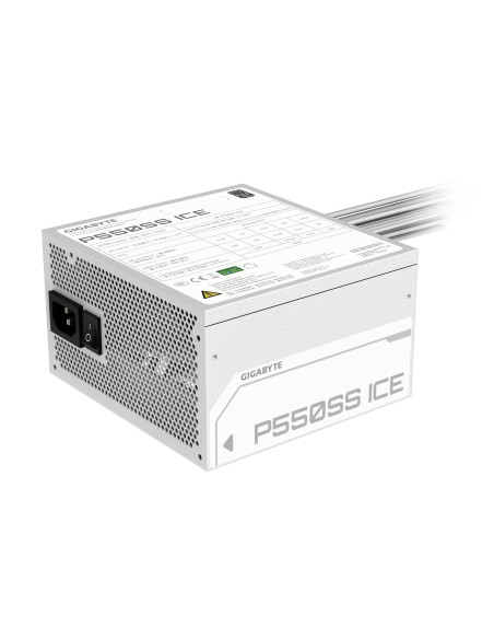 Power Supply, GIGABYTE, GP-P550SS ICE, 550 Watts, Efficiency 80 PLUS SILVER, PFC Active, MTBF 100000 hours, GP-P550SSICE