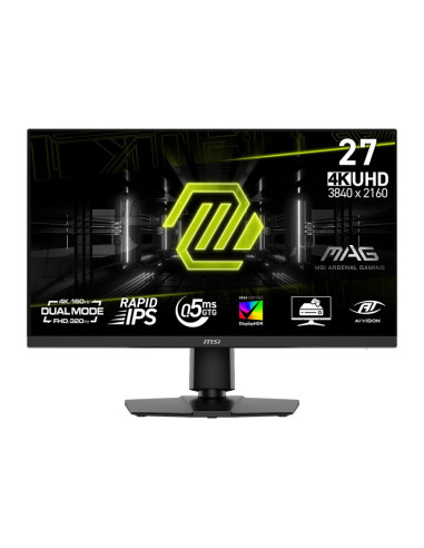 LCD Monitor, MSI, MAG 272URDF E16, 27", Gaming/4K, Matte, Panel IPS, 3840x2160, 16:9, 160Hz, 0.5 ms, Colour Black, MAG272URDFE1