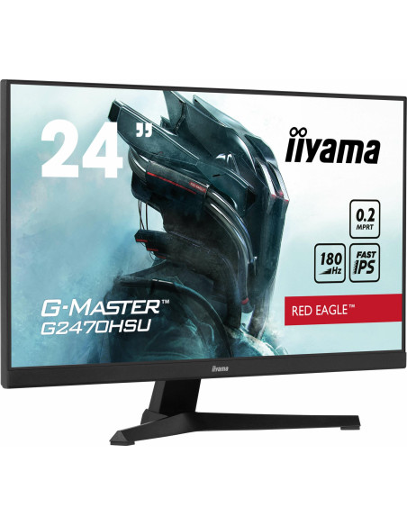 LCD Monitor, IIYAMA, G2470HSU-B6, 24", Panel IPS, 1920x1080, 16:9, 180Hz, Matte, 0.2 ms, Speakers, Colour Black, G2470HSU-B6