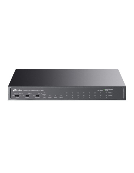 Switch, TP-LINK, Desktop/pedestal, 8x10Base-T / 100Base-TX, 1xSFP, 2xRJ45, PoE+ ports 8, 65 Watts, TL-SL1311P