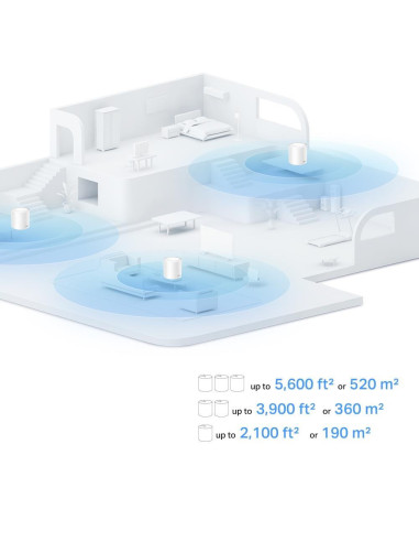 Wireless Router, TP-LINK, Wireless Router, 1500 Mbps, Mesh, Wi-Fi 6, 1x10/100/1000M, 1x2.5GbE, DHCP, DECOX10(2-PACK)