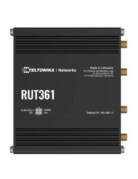 Wireless Router, TELTONIKA, Router, Mesh, IEEE 802.11 b/g, IEEE 802.11n, 2x10/100M, LAN WAN ports 2, 4G, RUT361