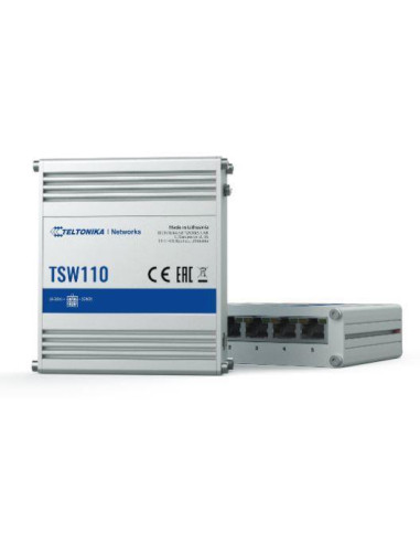 Switch, TELTONIKA, TSW110, Desktop/pedestal, DIN Rail, TSW110