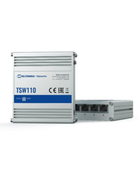Switch, TELTONIKA, TSW110, Desktop/pedestal, DIN Rail, TSW110