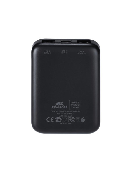 POWER BANK USB 5000MAH/VA2006 BLACK RIVACASE