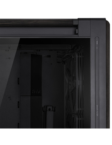 Case, ASUS, ProArt PA602 Wood Edition - Tempered Glass Panel, MidiTower, Case product features Transparent panel, ATX, EATX, Mi