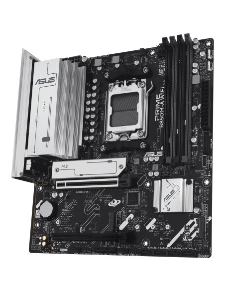 Mainboard, ASUS, AMD B850, SAM5, Micro-ATX, Memory DDR5, Memory slots 4, 1xPCI-Express 4.0 16x, 1xPCI-Express 5.0 16x, 3xM.2, 1
