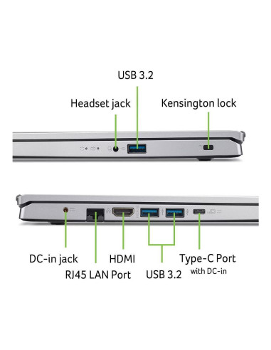 Notebook, ACER, Aspire, Go 15, CPU AMD RyzenT 5, 5625U, 2.3 GHz, 15.6 ", 1920 x 1080 pixels, RAM 16 GB, DDR4-SDRAM, Discrete gr