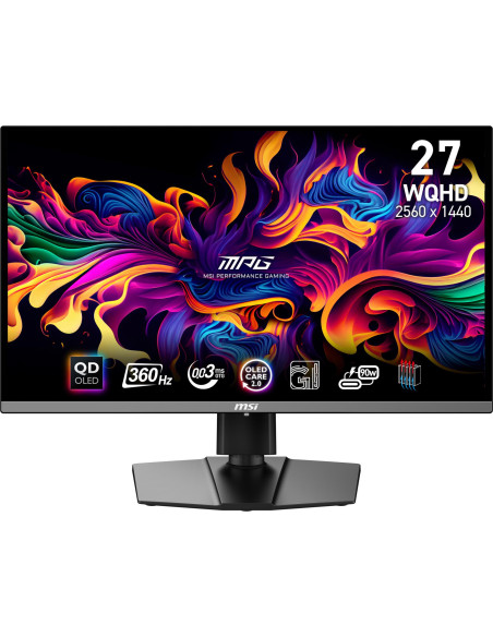Monitor, MSI, MPG 271QRX QD-OLED, 26.5", Gaming, Panel QD-OLED, 2560x1440, 16:9, 360Hz, Matte, 0.03 ms, Swivel, Pivot, Height a