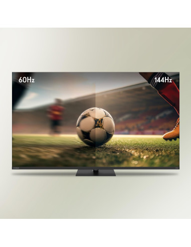 TV Set, THOMSON, 55", 4K/Smart, QLED, 3840x2160, Wireless LAN, Bluetooth, Google TV, Black, 55QG7C14