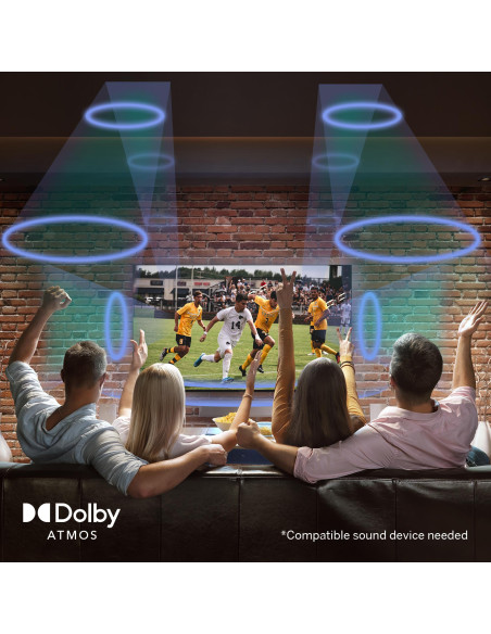 TV Set, THOMSON, 55", 4K/Smart, QLED, 3840x2160, Wireless LAN, Bluetooth, Google TV, Black, 55QG7C14