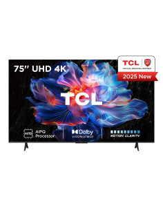 TV Set, TCL, 75 ", 4K Ultra HD, 3840 x 2160 pixels, Flat, 16:9, DLED, 75V6C