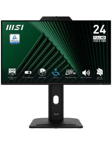 LCD Monitor, MSI, PRO MP242PMG, 23.8", Business, Panel IPS, 1920x1080, 16:9, 120 Hz, 1 ms, Speakers, PROMP242PMG