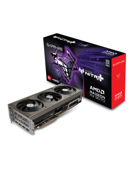 Graphics Card, SAPPHIRE, AMD Radeon RX 9070, 16 GB, GDDR6, 256 bit, Triple slot Fansink, 2xHDMI, 2xDisplayPort, 11349-01-20G