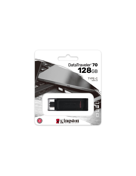 MEMORY DRIVE FLASH USB-C 128GB/DT70/128GB KINGSTON