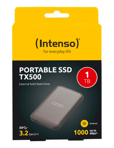 External SSD, INTENSO, TX500, 1TB, USB 3.2, 3827460