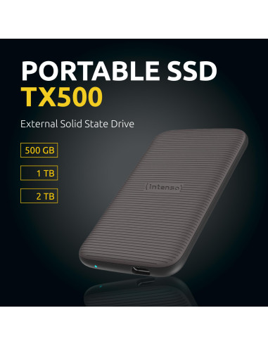 External SSD, INTENSO, TX500, 1TB, USB 3.2, 3827460