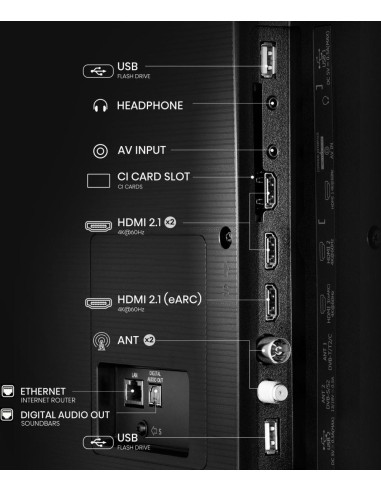 TV Set, HISENSE, 75 ", 4K Ultra HD, 3840 x 2160 pixels, Flat, 16:9, 75A6Q