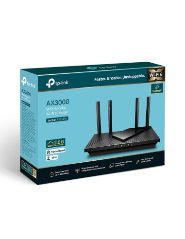 Wireless Router, TP-LINK, Wireless Router, 3000 Mbps, Wi-Fi 6, IEEE 802.11a, IEEE 802.11 b/g, IEEE 802.11n, IEEE 802.11ac, IEEE