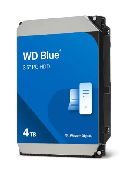 HDD, WESTERN DIGITAL, Blue, 4TB, 128 MB, 5400 rpm, 3,5", WD40EZZX