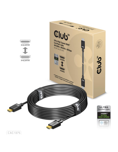 CABLE HDMI TO HDMI 5M/M/M CAC-1375 CLUB3D
