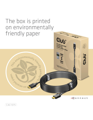 CABLE HDMI TO HDMI 5M/M/M CAC-1375 CLUB3D