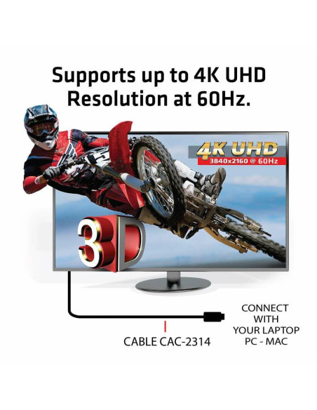 CABLE HDMI 15M/M/M CAC-2314 CLUB3D