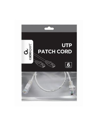 PATCH CABLE CAT6 UTP 0.5M/GREY PP6U-0.5M GEMBIRD